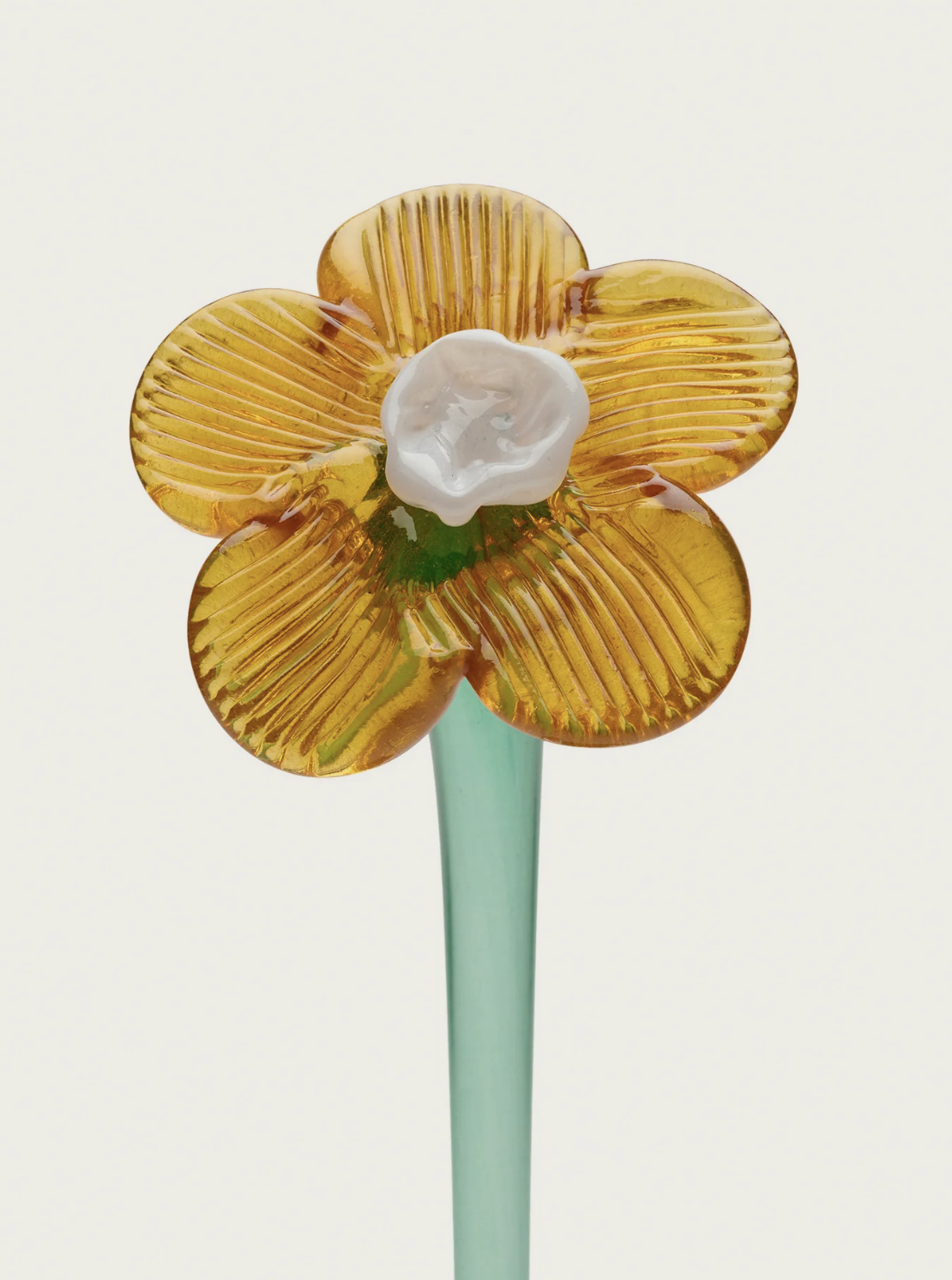 Mouthblown crystal glass flower - large — Lucie Claudia Podrabska